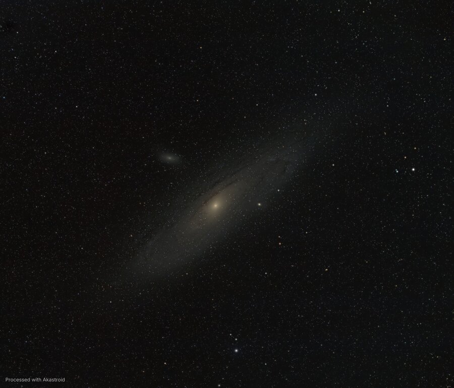 The Andromeda Galaxy, processed in Akastroid